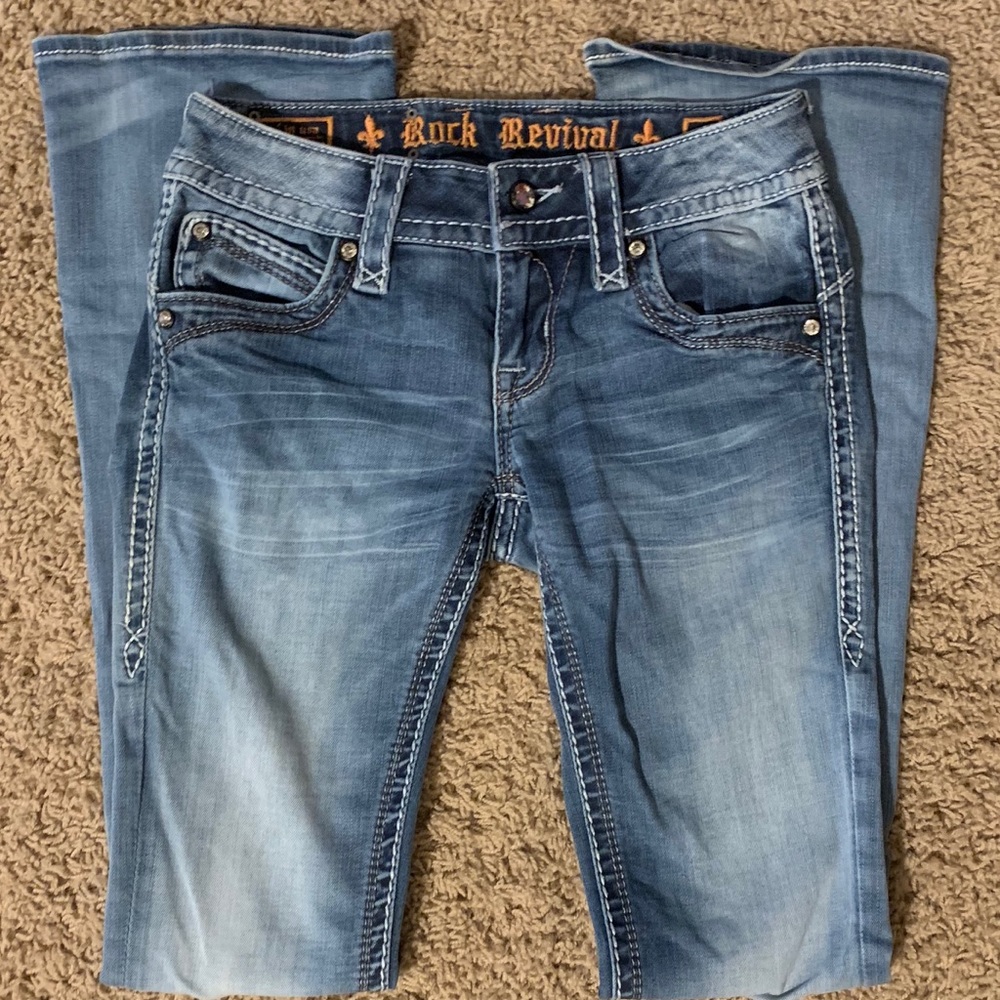 Rock Revival Rhinestone Jean - Picture 2 of 3